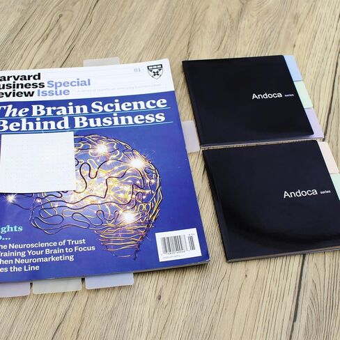 كتيب ملاحظات لاصقة مقسم شفاف، علامة تبويب صفحات ذاتية اللصق شفافة من موراندي، سهلة النشر للمدرسة، المكتب، دفتر الملاحظات، ألوان متنوعة، كتيبان/حزمة in Kuwait