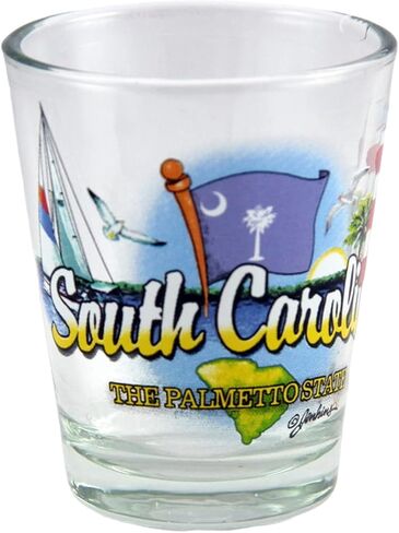 South Carolina Palmetto State Elements Shot Glass in Saudi Arabia