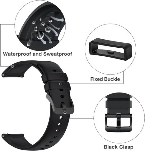 أساور ساعة 22 ملم لـ Amazfit GTR 47mm/ GTR 2 3 4، سوار معصم متوافق مع GTR 2e/ GTR 3 Pro in Kuwait