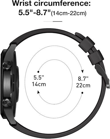 أساور ساعة 22 ملم لـ Amazfit GTR 47mm/ GTR 2 3 4، سوار معصم متوافق مع GTR 2e/ GTR 3 Pro in Kuwait