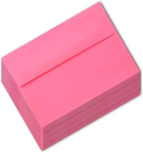Hot Pink 50 Boxed A6 (4-3/4 x 6-1/2) Envelopes for 4 X 6 Greeting Cards Invitations Announcements Showers Communion from The Envelope Gallery in Saudi Arabia