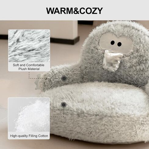 MEWOOFUN Cute Plush Cat Bed, Indoor High Cushion Donut Donut Puppy Bed, Cozy Pet Sofa for Small Dogs and Cats Cartoon Soft Bed in Saudi Arabia