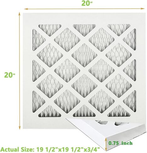 (4 عبوات) 20 × 20 × 1 مرشحات هواء للفرن، MPR 1900 & FPR 10، مرشح هواء مطوي MERV 13 (الحجم الفعلي: 19.50 بوصة × 19.50 بوصة × 0.75 بوصة) in Kuwait