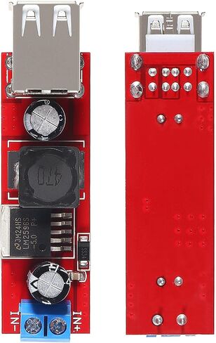 10pcs DC-DC Converter Buck Step-Down LM2596 Double USB Charger Power Supply Module DC-DC 9V/12V/24V/36V to 5V USB 3A. in Saudi Arabia