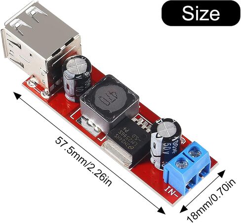 10pcs DC-DC Converter Buck Step-Down LM2596 Double USB Charger Power Supply Module DC-DC 9V/12V/24V/36V to 5V USB 3A. in Saudi Arabia