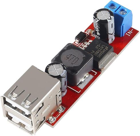 10pcs DC-DC Converter Buck Step-Down LM2596 Double USB Charger Power Supply Module DC-DC 9V/12V/24V/36V to 5V USB 3A. in Saudi Arabia