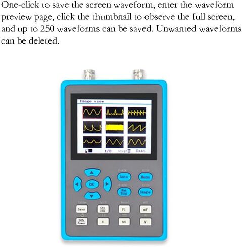 راسم الذبذبات DSO2512G، مولد إشارة بقناتين مع شاشة LCD بإضاءة خلفية 2.8 بوصة، عرض النطاق الترددي 120 ميجا هرتز، معدل أخذ العينات 500MSa/s، XY/YT/Roll، مشغل تلقائي/عادي/مفرد، طيف FFT، ARM وFPGA in Kuwait