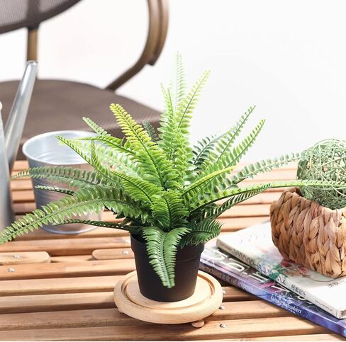 Artificial Boston Fern Plants Potted Faux Plants for Office Desk Home Farmhouse Indoor/Outdoor Decor in Kuwait