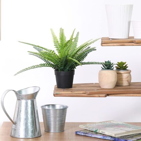 Artificial Boston Fern Plants Potted Faux Plants for Office Desk Home Farmhouse Indoor/Outdoor Decor in Kuwait