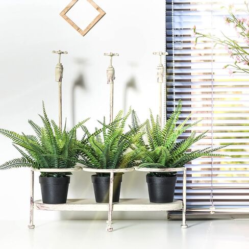 Artificial Boston Fern Plants Potted Faux Plants for Office Desk Home Farmhouse Indoor/Outdoor Decor in Kuwait