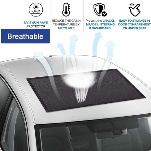 مظلة شمس بفتحة سقف كبيرة للنمل، غطاء سقف سيارة شبكي مغناطيسي قابل للتنفس، غطاء حماية من أشعة الشمس فوق البنفسجية للأطفال الرضع أثناء الرضاعة الطبيعية عند وقوف السيارات في الرحلات، والتخييم طوال الليل in Kuwait