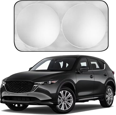 مظلة شمسية للزجاج الأمامي للسيارة متوافقة مع Mazda CX5/CX-5 2013-2024 CX30/CX-30 2020-2024 CX3/CX-3 2016-2023 Sport Grand Touring 4 ملحقات الأبواب، درع شمسي لنافذة السيارة الأمامية in Saudi Arabia