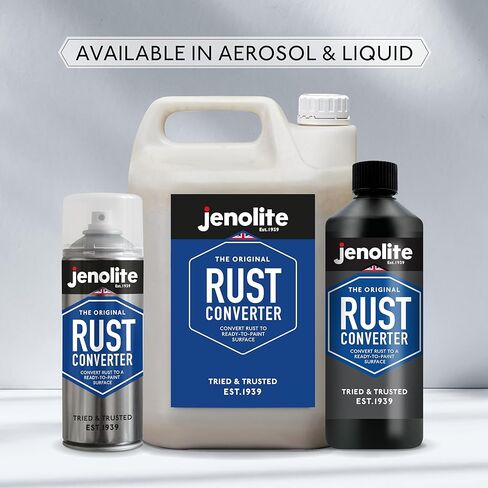 JENOLITE Rust Converter for Metal Trigger Spray| 500ml (16.9 fl oz) | Rust Converter & Inhibitor | Rust Remedy, Rust Reformer for Metal | Convert Rust to A Ready to Paint Surface in Kuwait