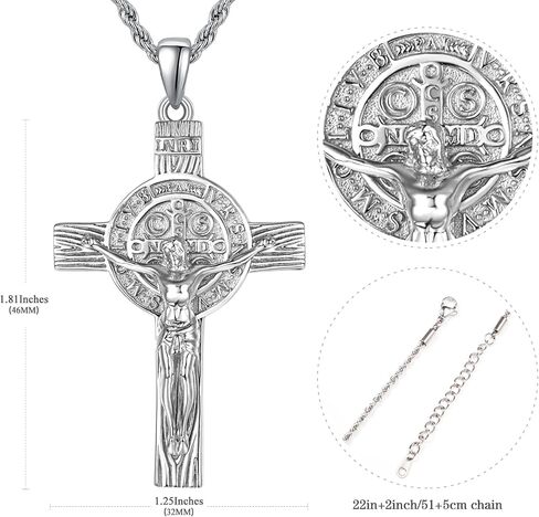 To My Son Gift Mens Necklaces Sterling Silvers Necklaces Pendant Charms For Necklaces With Chain Cross Crucifix Bible Prayer Necklaces Religious Amulet Jewelry Gift in Saudi Arabia