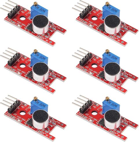 6pcs KY-037 4pin Voice Sound Detection Sensor Module Microphone Transmitter Smart Robot Car for arduino DIY Kit in Saudi Arabia
