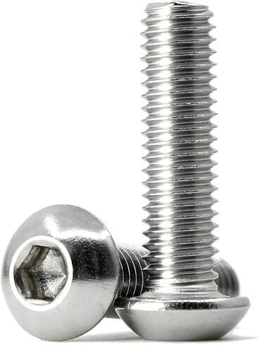 براغي براغي برأس مقبس 1/4-20 × 1/2 بوصة، 304 من الفولاذ المقاوم للصدأ 18-8، محرك ألين سداسي، خيط آلي بالكامل، لمسة نهائية لامعة، 50 قطعة in Kuwait