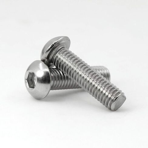 براغي براغي برأس مقبس 1/4-20 × 1/2 بوصة، 304 من الفولاذ المقاوم للصدأ 18-8، محرك ألين سداسي، خيط آلي بالكامل، لمسة نهائية لامعة، 50 قطعة in Kuwait