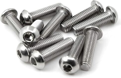 براغي براغي برأس مقبس 1/4-20 × 1/2 بوصة، 304 من الفولاذ المقاوم للصدأ 18-8، محرك ألين سداسي، خيط آلي بالكامل، لمسة نهائية لامعة، 50 قطعة in Kuwait