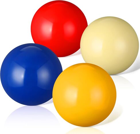 Deekin 4 Pcs 40mm Pallino for Bocce Ball Game Coloful Bocce Pallinos Pallino Ball Replacement for Bocce Ball Game Petanque Game, White Yellow Red and Blue in Saudi Arabia
