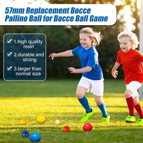 Deekin 4 Pcs 40mm Pallino for Bocce Ball Game Coloful Bocce Pallinos Pallino Ball Replacement for Bocce Ball Game Petanque Game, White Yellow Red and Blue in Saudi Arabia