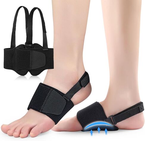 Arch Support Inserts for Plantar Fasciitis Relief, Adjustable Arch Support Bands with Buil-in Orthotics cushion, Foot Arch Support for Pain Relief with Gel Pads for Flat Feet High & Fallen Arch Black in Saudi Arabia