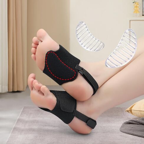 Arch Support Inserts for Plantar Fasciitis Relief, Adjustable Arch Support Bands with Buil-in Orthotics cushion, Foot Arch Support for Pain Relief with Gel Pads for Flat Feet High & Fallen Arch Black in Saudi Arabia