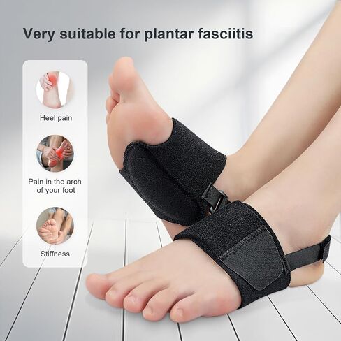 Arch Support Inserts for Plantar Fasciitis Relief, Adjustable Arch Support Bands with Buil-in Orthotics cushion, Foot Arch Support for Pain Relief with Gel Pads for Flat Feet High & Fallen Arch Black in Saudi Arabia