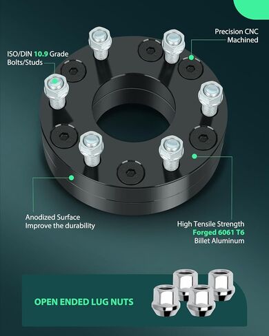 SCITOO 4Pcs 5x5 to 6x5.5 Wheel Adapters 2 inch Bore 78.1mm Studs 14x1.5 5 Lug Wheel Spacers No Hubcentric Fit for Jeep Wrangler 2007-2023,for Jeep Grand for Cherokee 1999-2023 in Saudi Arabia