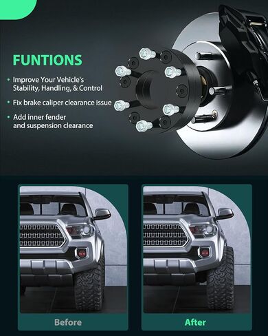 SCITOO 4Pcs 5x5 to 6x5.5 Wheel Adapters 2 inch Bore 78.1mm Studs 14x1.5 5 Lug Wheel Spacers No Hubcentric Fit for Jeep Wrangler 2007-2023,for Jeep Grand for Cherokee 1999-2023 in Saudi Arabia