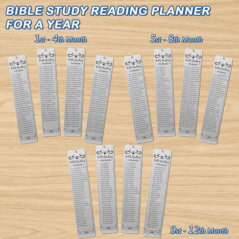 12 قطعة دليل قراءة دراسة الكتاب المقدس اليومي قراءة الكتاب المقدس في عام خطة قراءة دراسة الكتاب المقدس الإشارات المرجعية أفضل الهدايا للمؤمنين والباحثين عن الكتاب المقدس إشارة مرجعية للكتاب المقدس ودليل قراءة الكتاب المقدس in Kuwait