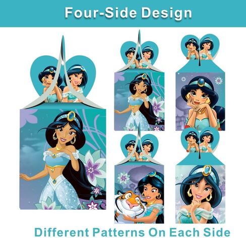 Humicide 12 قطعة حفلة الأميرة الياسمين لصالح علب الهدايا علب الحلوى لعلاء الدين تحت عنوان حفلة عيد ميلاد زينة لوازم in Kuwait