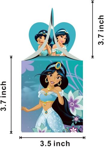 Humicide 12 قطعة حفلة الأميرة الياسمين لصالح علب الهدايا علب الحلوى لعلاء الدين تحت عنوان حفلة عيد ميلاد زينة لوازم in Kuwait