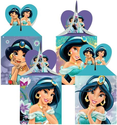 Humicide 12 قطعة حفلة الأميرة الياسمين لصالح علب الهدايا علب الحلوى لعلاء الدين تحت عنوان حفلة عيد ميلاد زينة لوازم in Kuwait