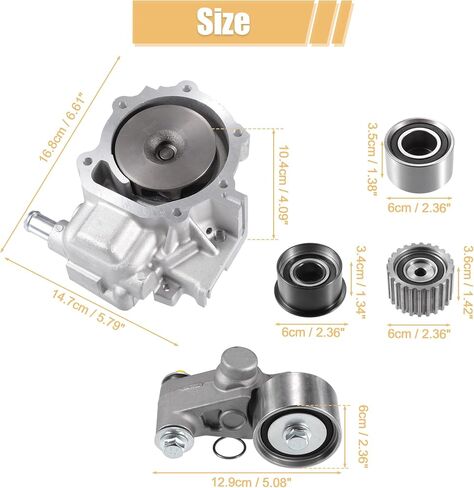 X AUTOHAUX 1 Set Engine Timing Belt with Water Pump for Subaru Impreza 2006-2011 for Subaru Legacy 2010-2012 for Subaru Outback 2006-2012 Timing Belt Water Pump Kit in Saudi Arabia