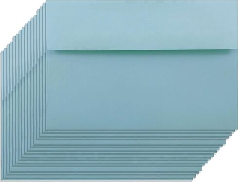 Blue Vibrant Pastel 25 Pack A6 (4-3/4 x 6-1/2) Envelopes for 4-1/2 x 6-1/4 Invitations Announcements Enclosures, Weddings Showers, Greeting Cards from The Envelope Gallery in Kuwait