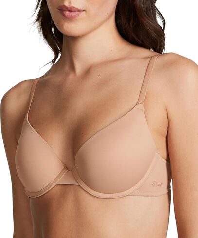 Victoria's Secret Pink Wear Everywhere Push Up Bra, Padded, Smoothing, Bras for Women, Purple (34B) in Saudi Arabia