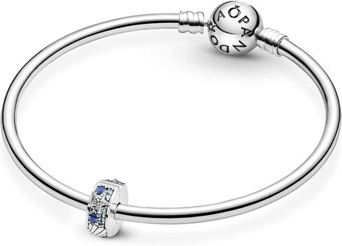 Pandora Tropical Starfish & Shell Clip Charm سوار Charm Moments الأساور - مجوهرات نسائية مذهلة - هدية للنساء - مصنوعة من الفضة الاسترليني والكريستال من صنع الإنسان، بدون صندوق هدايا in Saudi Arabia