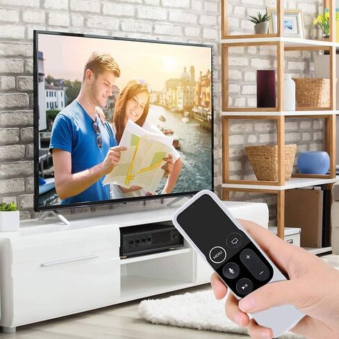 حافظة واقية من siduater لجهاز Apple TV 4K الجيل الخامس والجيل الرابع من جهاز التحكم عن بعد - حماية إضافية، غطاء سيليكون خفيف الوزن (مضاد للانزلاق) مقاوم للصدمات لجهاز Apple TV Siri Remote Controller، أخضر in Kuwait