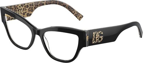 Dolce & Gabbana Eyeglasses DG 3378 3299 Black On Leo Brown in Kuwait