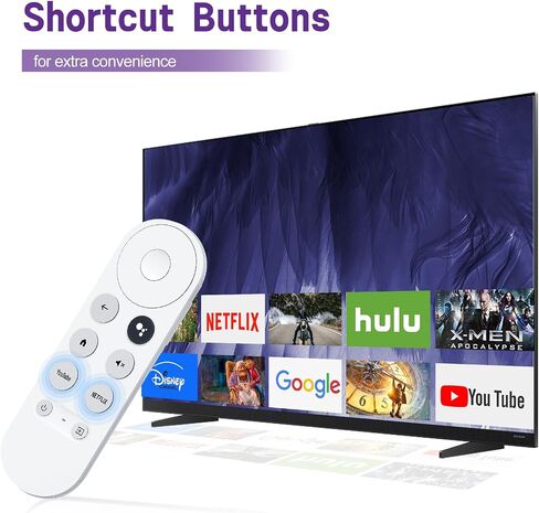Voice Remote Replacement Control(Remote Only) Fit for Google Chromecast 4K Streaming Media Player Chromecast Remote Replacement for Google TV GA01919-US GA01920-US GA01923-US White in Saudi Arabia