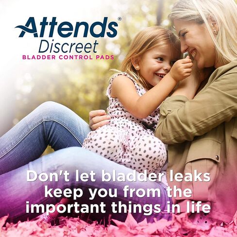 Attends Discreet Bladder Control Pads, Moderate Absorbency, One Size Fits Most, 14 1/2 in, 20 Count, 1 Pack in Saudi Arabia