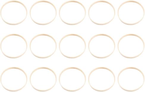مجموعة ULTNICE الخشبية الزهرية حلقات دائرية خفيفة الوزن بإطار خشبي إكليل زهور من أجل ديكور إكليل عيد الشكر DIY، صائد الأحلام 15 قطعة (4 بوصة) in Saudi Arabia