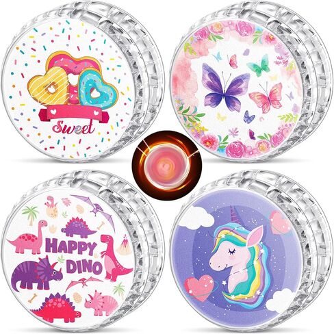 4 عبوات من Lewtemi Yo Yo للأطفال LED تضيء ألعاب الكرة المستجيبة للمبتدئين من YoYo Unicorn YoYo Pink YoYo Rainbow YoYo للأطفال والبنات الذين تتراوح أعمارهم بين 4-12 (طائرة) in Kuwait