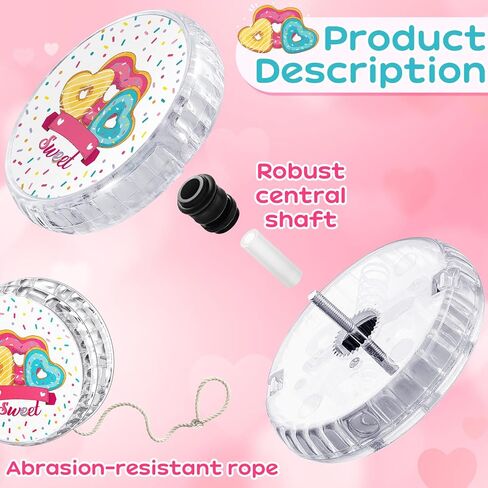 4 عبوات من Lewtemi Yo Yo للأطفال LED تضيء ألعاب الكرة المستجيبة للمبتدئين من YoYo Unicorn YoYo Pink YoYo Rainbow YoYo للأطفال والبنات الذين تتراوح أعمارهم بين 4-12 (طائرة) in Kuwait
