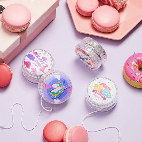 4 عبوات من Lewtemi Yo Yo للأطفال LED تضيء ألعاب الكرة المستجيبة للمبتدئين من YoYo Unicorn YoYo Pink YoYo Rainbow YoYo للأطفال والبنات الذين تتراوح أعمارهم بين 4-12 (طائرة) in Kuwait