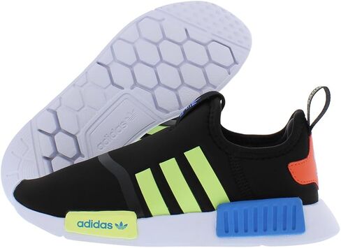 حذاء adidas NMD 360 للأولاد مقاس 10.5، اللون: أسود/أسود ليموني in Saudi Arabia