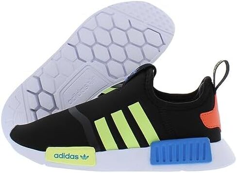 حذاء adidas NMD 360 للأولاد مقاس 10.5، اللون: أسود/أسود ليموني in Saudi Arabia