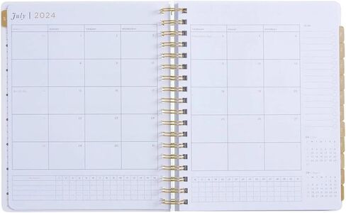 راسل+هازل 2024-2025 مخطط شهري، يوليو 2024 - يونيو 2025، اللوازم المكتبية، حلزوني ندى الأكريليك، غلاف حلزوني، 7.625 بوصة × 9.5 بوصة in Kuwait