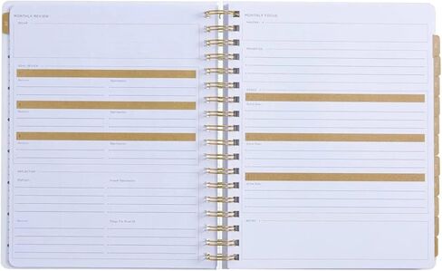 راسل+هازل 2024-2025 مخطط شهري، يوليو 2024 - يونيو 2025، اللوازم المكتبية، حلزوني ندى الأكريليك، غلاف حلزوني، 7.625 بوصة × 9.5 بوصة in Kuwait