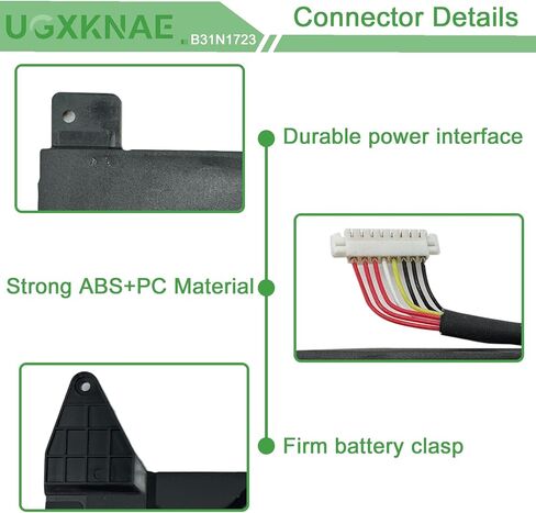 B31N1723 Laptop Battery Replacement for Asus VivoBook FX570UD FX570ZD FX570DD F570UD K570UD K570ZD R570UD R570ZD X570 X570DD X570UD X570ZD M570DD YX570ZD YX570UD A570ZD Series Notebook 0B200-02850000 in Kuwait